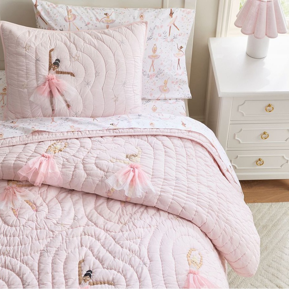 Pottery Barn Kids Ballerina Quilt TWIN new!